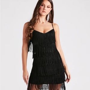Windsor Shake And Shimmy Fringe Mini Dress
